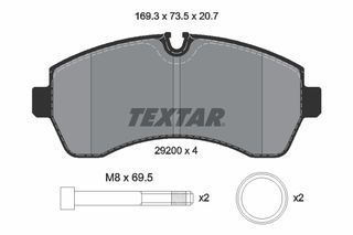 Σετ τακακιών φρένων, δίσκος φρένου  MERCEDES SPRINTER 3,5-T (B907), SPRINTER 3,5-T (B907, B910), SPRINTER 3-T (B907), SPRINTER 3-T (B910, B907), SPRINTER 4-T (B907) 2.0D-Electric 02.18-