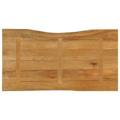 vidaXL Επιφάνεια Τραπεζιού 120x60x2,5 εκ. Live Edge Μασίφ Ξύλο Μάνγκο-thumb-4