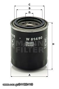 Φίλτρο λαδιού MANN-FILTER W81480 Rover Cabrio 216 1600cci 122ps 1992-1999 (121433,12408535111,12445035100,12445035110,12455035100)