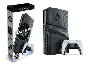 Maxx Tech PS5 Slim Faceplates + Controller Faceplates - Black Wave / PlayStation 5