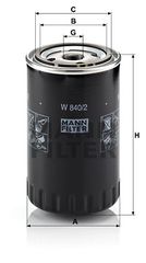 Φίλτρο λαδιού MANN-FILTER W8402 Volkswagen Golf III StatIon Wagon 1900cc TDI Syncro 90ps 1995-1999 (068115561E,1037150,1318701,3U7J6714BA)