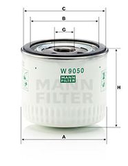 Φίλτρο λαδιού MANN-FILTER W9050 Ford Focus 1800cc TDCi 100ps 2002-2004 (1059924,1136568,1148703,1207066,1231233)