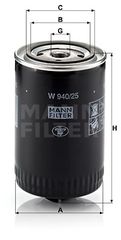 Φίλτρο λαδιού MANN-FILTER W94025 Audi 80 1600cc D 54ps 1987-1989 (0009830624,0009830624V,00830640,0141758,068115561)