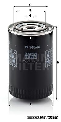 Φίλτρο λαδιού MANN-FILTER W94044 Audi A4 Station Wagon 8D5 1900cc TDI Quattro 110ps 1996-2001 (028115561E,21785821)