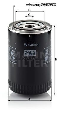 Φίλτρο λαδιού MANN-FILTER W94044 Audi A6 Station Wagon 1900cc TDI 110ps 1998-2001 (028115561E,21785821)