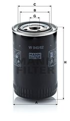 Φίλτρο λαδιού MANN-FILTER W94062 Citroen Jumper Van 2800cc HDI 146ps 2004- (1109AS,1109Y5,1109Y6,1606267480,2992188)