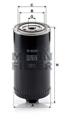 Φίλτρο λαδιού MANN-FILTER W9504 Volkswagen Transporter T4 Bus 2500cc Syncro 110ps 1992-2003 (074115561,075115561,1328162,13281621)