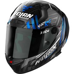 ΚΡΑΝΟΣ NOLAN X-804 RS ULTRA CARBON SPECTRE WHITE - CHROME BLUE (20)