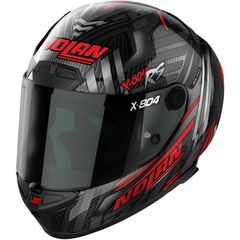 ΚΡΑΝΟΣ NOLAN X-804 RS ULTRA CARBON SPECTRE RED - CHROME SILVER (18)