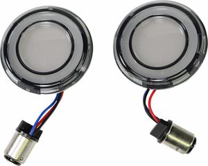 Κωδ.296812 KURYAKYN ζευγάρι φλας Led εμπρός KUR2902 Φιμέ κρύσταλλο 2τεμ τηλ.215-215-8211