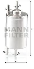 Φίλτρο καυσίμου MANN-FILTER WK7206 Audi A4 Station Wagon 8E5 1800ccTurbo163ps 2002-2004 (8E0201511C,8E0201511F,8E0201511G,8E0201511L)