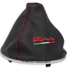 Φυσούνα Λεβιέ - Δερματίνη για Fiat 500 2007-2020 Μαύρο-thumb-1