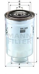 Φίλτρο καυσίμου MANN-FILTER WK828X Ford Ranger 2500cc D 4x4 78ps 1999-2002 (0423476010,11977355510,1213456,164032SA00,1770A053)