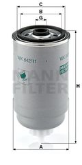 Φίλτρο καυσίμου MANN-FILTER WK84211 Skoda Superb 1900cc TDI 130ps 2001-2008 (8D0127435,XF5Z9155AA)