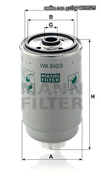 Φίλτρο καυσίμου MANN-FILTER WK8422 Alfa Romeo 146 1900cc TD 90ps 1994-1999 (0003257190,0004465121,00073663,0007614100,000946870)