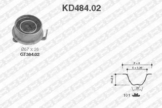 Σετ οδοντωτού ιμάντα HYUNDAI i10 2007 - 2010 SNR KD484.02