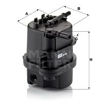 Φίλτρο καυσίμου MANN-FILTER WK9015X Peugeot 107 1400cc HDI 54ps 2005-2014 (1677302,190199,SU00100892)
