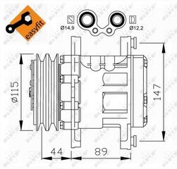 NRF ΚΟΜΠΡΕΣΕΡ A/C FIAT NRF 32207