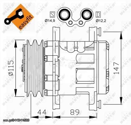 NRF ΚΟΜΠΡΕΣΕΡ A/C FIAT NRF 32207