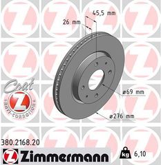 ZIMMERMANN ΔΙΣΚ\\ΚΕΣ MITSUBISHI COAT Z ZIMMERMANN 380.2168.20