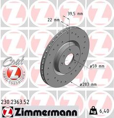 ZIMMERMANN ΔΙΣ/ΚΕΣ ΤΡΥΠΗΤΕΣ SPORT ZIMMERMANN 230.2363.52