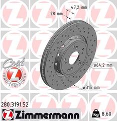 ZIMMERMANN ΔΙΣ/ΚΕΣ ΤΡΥΠΗΤΕΣ SPORT ZIMMERMANN 280.3191.52