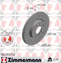 ZIMMERMANN ΔΙΣ/ΚΕΣ ΤΡΥΠΗΤΕΣ SPORT BMW ZIMMERMANN 150.2927.52