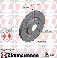 ZIMMERMANN ΔΙΣ/ΚΕΣ ΤΡΥΠΗΤΕΣ SPORT NISSAN ZIMMERMANN 200.2527.52