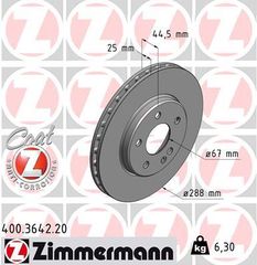 ZIMMERMANN ΔΙΣΚ\\ΚΕΣ MERCEDES COAT Z ZIMMERMANN 400.3642.20