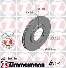 ZIMMERMANN ΔΙΣΚ/ΚΕΣ PORSCHE COAT Z ZIMMERMANN 460.1504.20