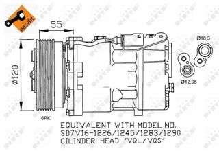 NRF ΚΟΜΠΡΕΣΕΡ A/C SEAT NRF 32255