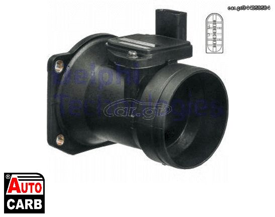 Μετρητής Μάζας Αέρα MAF DELPHI AF10299-12B1 για SEAT TOLEDO 1998-2006, SKODA OCTAVIA 1996-2010, SKODA SUPERB 2001-2008