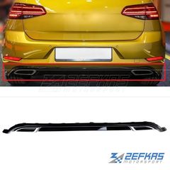 Διαχύτης (Diffuser) Σπόϊλερ Πίσω VW Golf 7 (2012-2017) look R-Line 7.5 για απλό προφυλακτήρα