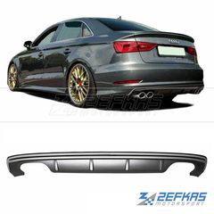 Διαχύτης (Diffuser) Σπόϊλερ Πίσω Προφυλακτήρα AUDI A3 8V (2012-2015) Sedan look S3