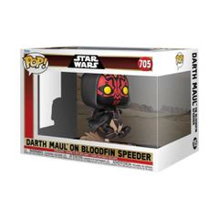 Funko Pop! Rides Deluxe: Star Wars EP1 The Phantom Menace Anniversary - Darth Maul on Bloodfin Speeder #705 Bobble-Head Vinyl Figure