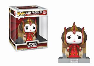 Funko Pop! Deluxe Disney: Star Wars EP1 The Phantom Menace Anniversary - Queen Amidala on the Throne #705 Bobble-Head Vinyl Figure