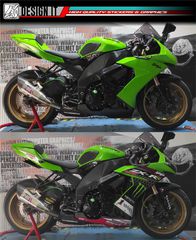 KAWASAKI ZX10R 2009 - FULL BODY STICKER SET-thumb-2