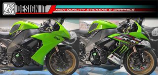 KAWASAKI ZX10R 2009 - FULL BODY STICKER SET-thumb-3