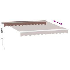 vidaXL Τέντα Πτυσσόμενη Αυτόματη Καφέ 300x250 εκ.-thumb-4