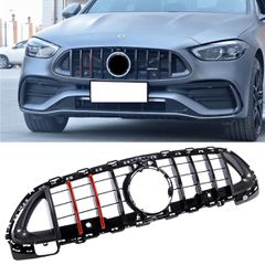 Μάσκα Εμπρός MERCEDES C-Class W206 Sport (2021->>) look GT BR-Style Μαύρο με κόκκινες λωρίδες