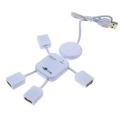 USB 2.0 Hub x4 Ανθρωπάκι Λευκό-thumb-1