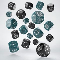 Crosshairs Compact D6 Dice Set Stormy&Black; (20)