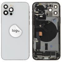 For iPhone/iPad (AP12P24SPSP) Rear Cover (Pulled, with small parts) - Silver, for iPhone 12 Pro Quality: A-grade