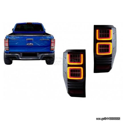 Πισινά Φανάρια Set Για Ford Ranger 12-18 Led Bar Dynamic Μαύρα Full Led VLand