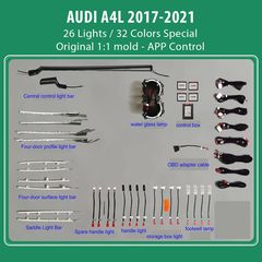 MEGASOUND - DIQ AMBIENT AUDI A4L (8W) mod. 2017-2021 (Digital iQ Ambient Light for Audi A4L mod. 2017-2021, 26 Lights)