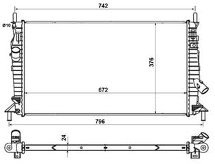 Ψυγείο Νερού FORD FOCUS C-MAX MPV / ΠΟΛΥΜΟΡΦΙΚΑ / 5dr 2003 - 2006 ( Mk1a )( C214 ) 1.6  ( HWDA,HWDB,SHDA,SHDB,SHDC  ) (100 hp ) Βενζίνη #020906320