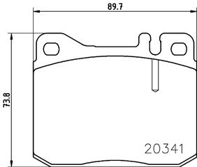 Σετ τακάκια, δισκόφρενα PAGID T4113 Mercedes-Benz E-Class W123 2700cc 280 E 177ps 1976-1981 (0004205920,0004206020,0004209420,0004209520,0014200520)