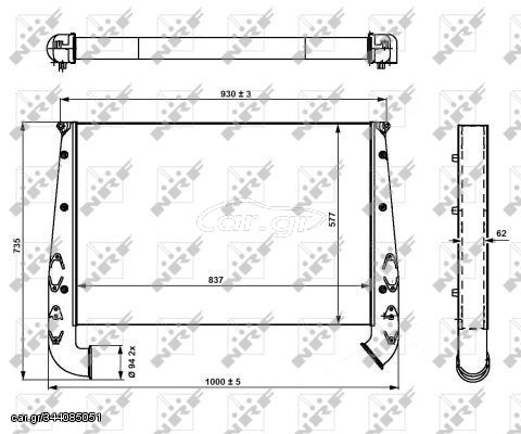 Ψυγείο Intercooler NISSAN SUNNY 1987 - 1989 ( N13 ) NRF 309191