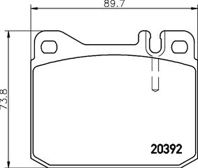 Σετ τακάκια, δισκόφρενα PAGID T4135 Mercedes-Benz E-Class W123 2700cc 280 156ps 1976-1981 (0004206320,0004206420,0004206520,0004206820,0005867542)