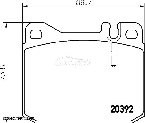 Σετ τακάκια, δισκόφρενα PAGID T4135 Mercedes-Benz SL-Class R107 Cabrio 4500cc 450 SL 224ps 1972-1980 (0004206320,0004206420,0004206520,0004206820,0005867542)